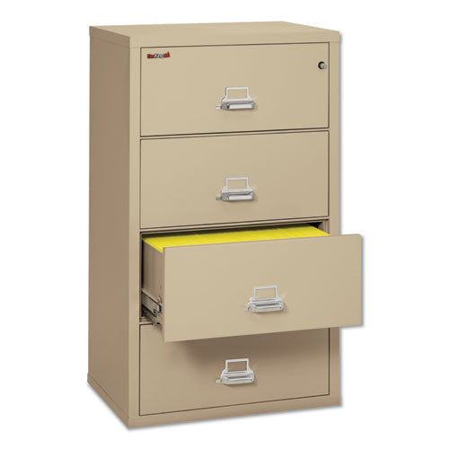 FireKing® wholesale. Four-drawer Lateral File, 31.13w X 22.13d X 52.75h, Ul Listed 350 Degree, Letter-legal, Parchment. HSD Wholesale: Janitorial Supplies, Breakroom Supplies, Office Supplies.