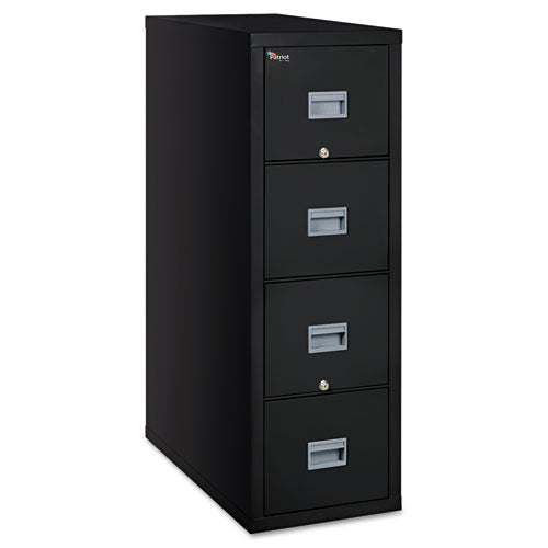 FireKing® wholesale. Patriot Insulated Four-drawer Fire File, 17.75w X 31.63d X 52.75h, Black. HSD Wholesale: Janitorial Supplies, Breakroom Supplies, Office Supplies.