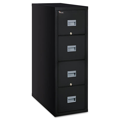 FireKing® wholesale. Patriot Insulated Four-drawer Fire File, 20.75w X 31.63d X 52.75h, Black. HSD Wholesale: Janitorial Supplies, Breakroom Supplies, Office Supplies.