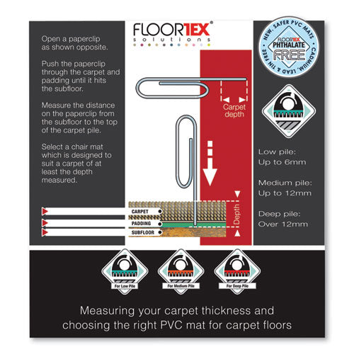 Floortex® wholesale. Cleartex Ultimat Xxl Polycarb. Square General Office Mat For Carpets, 60 X 60, Clear. HSD Wholesale: Janitorial Supplies, Breakroom Supplies, Office Supplies.