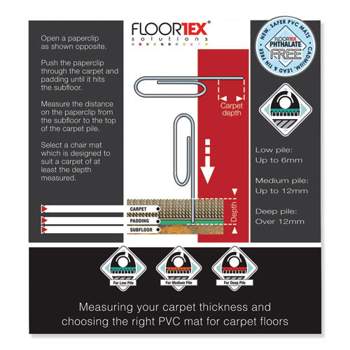 Floortex® wholesale. Cleartex Megamat Heavy-duty Polycarbonate Mat For Hard Floor-all Carpet, 46 X 53, Clear. HSD Wholesale: Janitorial Supplies, Breakroom Supplies, Office Supplies.