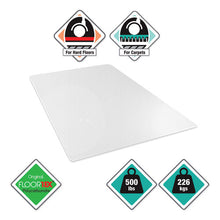Load image into Gallery viewer, Floortex® wholesale. Cleartex Megamat Heavy-duty Polycarbonate Mat For Hard Floor-all Carpet, 46 X 53, Clear. HSD Wholesale: Janitorial Supplies, Breakroom Supplies, Office Supplies.