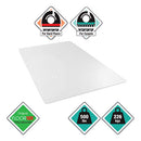 Floortex® wholesale. Cleartex Megamat Heavy-duty Polycarbonate Mat For Hard Floor-all Carpet, 46 X 53, Clear. HSD Wholesale: Janitorial Supplies, Breakroom Supplies, Office Supplies.