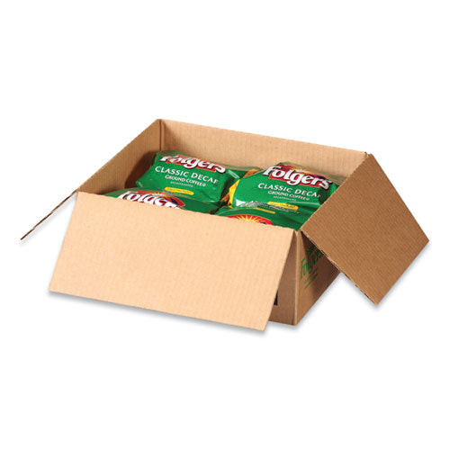 Folgers® wholesale. Coffee Filter Packs, Decaffeinated Classic Roast, 9-10oz, 40-carton. HSD Wholesale: Janitorial Supplies, Breakroom Supplies, Office Supplies.