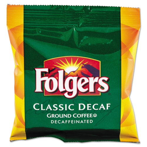 Folgers® wholesale. Ground Coffee, Fraction Pack, Classic Roast Decaf, 1.5oz, 42-carton. HSD Wholesale: Janitorial Supplies, Breakroom Supplies, Office Supplies.