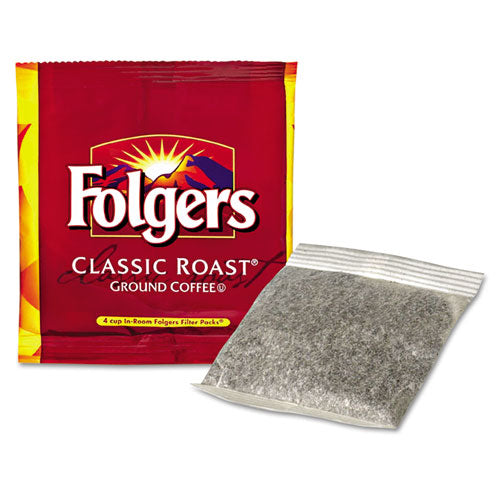 Folgers® wholesale. Coffee Filter Packs, Regular, In-room Lodging, .6oz, 200-carton. HSD Wholesale: Janitorial Supplies, Breakroom Supplies, Office Supplies.