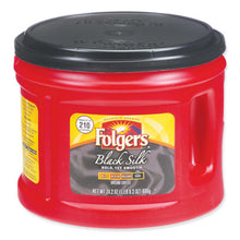 Load image into Gallery viewer, Folgers® wholesale. Coffee, Black Silk, 24.2 Oz Canister, 6-carton. HSD Wholesale: Janitorial Supplies, Breakroom Supplies, Office Supplies.