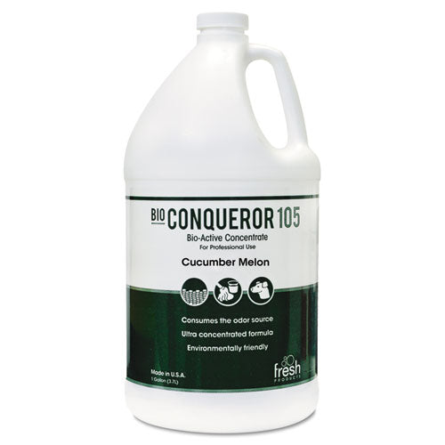 Fresh Products wholesale. Bio Conqueror 105 Enzymatic Odor Counteractant Concentrate, Cucumber Melon, 1 Gal, 4-carton. HSD Wholesale: Janitorial Supplies, Breakroom Supplies, Office Supplies.