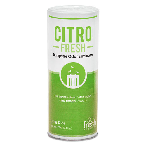 Fresh Products wholesale. Citro Fresh Dumpster Odor Eliminator, Citronella, 12 Oz Canister, 12-carton. HSD Wholesale: Janitorial Supplies, Breakroom Supplies, Office Supplies.