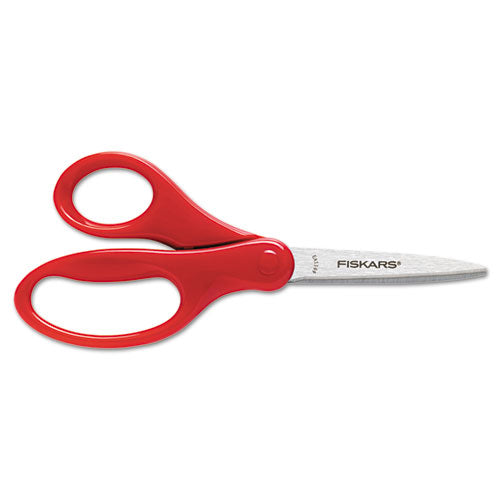 Fiskars® wholesale. Kids-student Scissors, Pointed Tip, 7" Long, 2.75" Cut Length, Assorted Straight Handles. HSD Wholesale: Janitorial Supplies, Breakroom Supplies, Office Supplies.