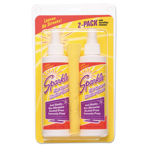 Sparkle wholesale. Flat Screen And Monitor Cleaner, Pleasant Scent, 8 Oz Bottle, 2-pack, 6-carton. HSD Wholesale: Janitorial Supplies, Breakroom Supplies, Office Supplies.