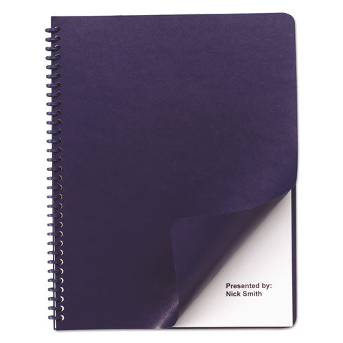 GBC® wholesale. Leather Look Presentation Covers For Binding Systems, 11.25 X 8.75, Navy, 100 Sets-box. HSD Wholesale: Janitorial Supplies, Breakroom Supplies, Office Supplies.