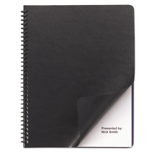 GBC® wholesale. Leather Look Presentation Covers For Binding Systems, 11.25 X 8.75, Black, 50 Sets-pack. HSD Wholesale: Janitorial Supplies, Breakroom Supplies, Office Supplies.
