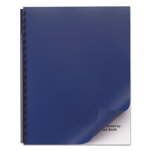 GBC® wholesale. Opaque Plastic Presentation Binding System Covers, 11 X 8 1-2, Navy, 50-pack. HSD Wholesale: Janitorial Supplies, Breakroom Supplies, Office Supplies.