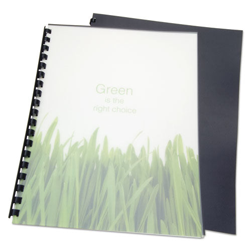 GBC® wholesale. 100% Recycled Poly Binding Cover, 11 X 8 1-2, Frost, 25-pack. HSD Wholesale: Janitorial Supplies, Breakroom Supplies, Office Supplies.