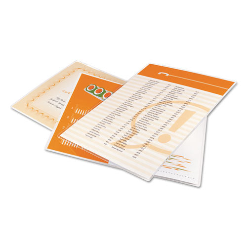 GBC® wholesale. Ultraclear Thermal Laminating Pouches, 3 Mil, 9" X 11.5", Gloss Clear, 100-pack. HSD Wholesale: Janitorial Supplies, Breakroom Supplies, Office Supplies.