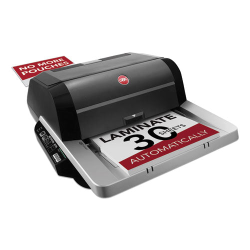 GBC® wholesale. Foton 30 Automated Pouch-free Laminator, 1" Max Document Width, 5 Mil Max Document Thickness. HSD Wholesale: Janitorial Supplies, Breakroom Supplies, Office Supplies.