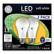 GE wholesale. 75w Led Bulbs, 12 W, A19 Bulb, Soft White, 2-pack. HSD Wholesale: Janitorial Supplies, Breakroom Supplies, Office Supplies.