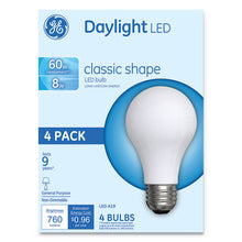 Load image into Gallery viewer, GE wholesale. Classic Led Daylight Non-dim A19 Light Bulb, 8 W, 4-pack. HSD Wholesale: Janitorial Supplies, Breakroom Supplies, Office Supplies.