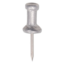 Load image into Gallery viewer, GEM® wholesale. Aluminum Head Push Pins, Aluminum, Silver, 1-2&quot;, 100-box. HSD Wholesale: Janitorial Supplies, Breakroom Supplies, Office Supplies.