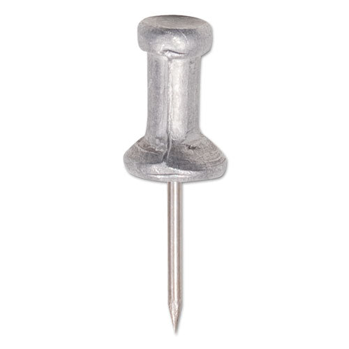 GEM® wholesale. Aluminum Head Push Pins, Aluminum, Silver, 1-2", 100-box. HSD Wholesale: Janitorial Supplies, Breakroom Supplies, Office Supplies.