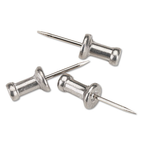 GEM® wholesale. Aluminum Head Push Pins, Aluminum, Silver, 1-2