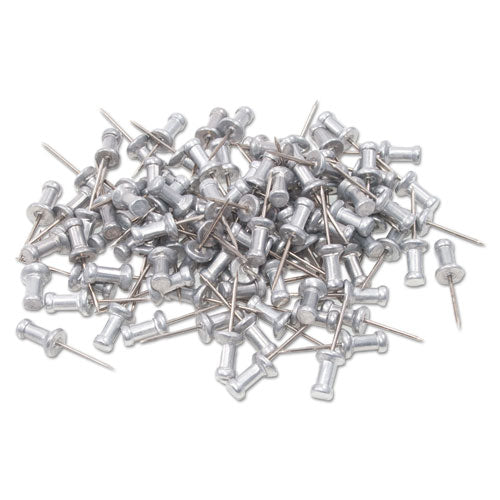 GEM® wholesale. Aluminum Head Push Pins, Aluminum, Silver, 5-8", 100-box. HSD Wholesale: Janitorial Supplies, Breakroom Supplies, Office Supplies.