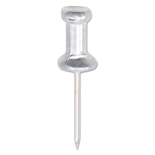 GEM® wholesale. Aluminum Head Push Pins, Aluminum, Silver, 5-8", 100-box. HSD Wholesale: Janitorial Supplies, Breakroom Supplies, Office Supplies.