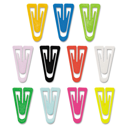 GEM® wholesale. Plastic Paper Clips, Medium (no. 4), Assorted Colors, 500-box. HSD Wholesale: Janitorial Supplies, Breakroom Supplies, Office Supplies.