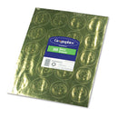 Geographics® wholesale. Self-adhesive Embossed Seals, 2" Dia., Gold, 20-sheet, 5 Sheets-pack. HSD Wholesale: Janitorial Supplies, Breakroom Supplies, Office Supplies.