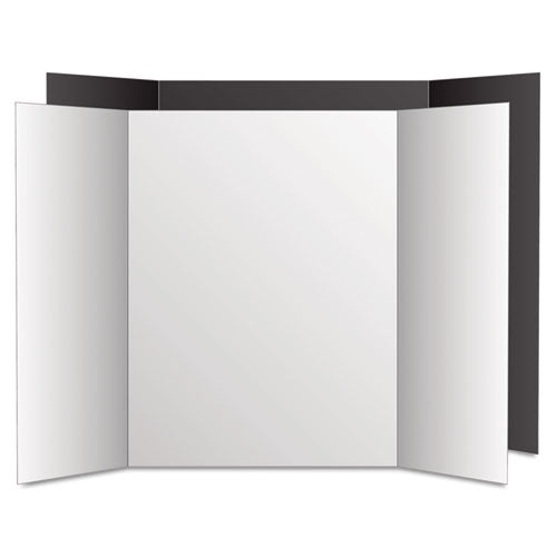Eco Brites wholesale. Too Cool Tri-fold Poster Board, 36 X 48, Black-white, 6-pk. HSD Wholesale: Janitorial Supplies, Breakroom Supplies, Office Supplies.