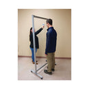 Ghent wholesale. Acrylic Mobile Divider With Thermometer Access Cutout, 38.5" X 23.75" X 74.19", Clear. HSD Wholesale: Janitorial Supplies, Breakroom Supplies, Office Supplies.