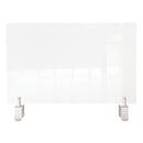 Ghent wholesale. Clear Partition Extender With Attached Clamp, 29 X 3.88 X 18, Thermoplastic Sheeting. HSD Wholesale: Janitorial Supplies, Breakroom Supplies, Office Supplies.