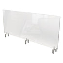 Ghent wholesale. Clear Partition Extender With Attached Clamp, 48 X 3.88 X 18, Thermoplastic Sheeting. HSD Wholesale: Janitorial Supplies, Breakroom Supplies, Office Supplies.