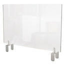 Ghent wholesale. Clear Partition Extender With Attached Clamp, 29 X 3.88 X 24, Thermoplastic Sheeting. HSD Wholesale: Janitorial Supplies, Breakroom Supplies, Office Supplies.