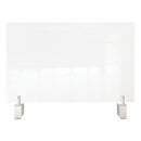 Ghent wholesale. Clear Partition Extender With Attached Clamp, 36 X 3.88 X 24, Thermoplastic Sheeting. HSD Wholesale: Janitorial Supplies, Breakroom Supplies, Office Supplies.