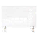 Ghent wholesale. Clear Partition Extender With Attached Clamp, 42 X 3.88 X 30, Thermoplastic Sheeting. HSD Wholesale: Janitorial Supplies, Breakroom Supplies, Office Supplies.