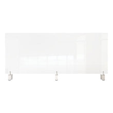 Load image into Gallery viewer, Ghent wholesale. Clear Partition Extender With Attached Clamp, 48 X 3.88 X 30, Thermoplastic Sheeting. HSD Wholesale: Janitorial Supplies, Breakroom Supplies, Office Supplies.