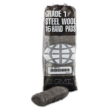 Load image into Gallery viewer, GMT wholesale. Industrial-quality Steel Wool Hand Pad, #1 Medium, 16-pack, 192-carton. HSD Wholesale: Janitorial Supplies, Breakroom Supplies, Office Supplies.