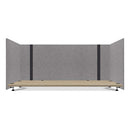 Lumeah wholesale. Adjustable Desk Screen With Returns, 48 To 78 X 29 X 26.5, Polyester, Gray. HSD Wholesale: Janitorial Supplies, Breakroom Supplies, Office Supplies.