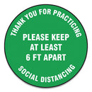 Accuform® wholesale. Slip-gard Floor Signs, 17" Circle, "thank You For Practicing Social Distancing Please Keep At Least 6 Ft Apart", Green, 25-pk. HSD Wholesale: Janitorial Supplies, Breakroom Supplies, Office Supplies.