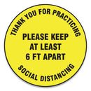 Accuform® wholesale. Slip-gard Floor Signs, 17" Circle,"thank You For Practicing Social Distancing Please Keep At Least 6 Ft Apart", Yellow, 25-pk. HSD Wholesale: Janitorial Supplies, Breakroom Supplies, Office Supplies.