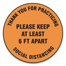 Accuform® wholesale. Slip-gard Floor Signs, 17" Circle,"thank You For Practicing Social Distancing Please Keep At Least 6 Ft Apart", Orange, 25-pk. HSD Wholesale: Janitorial Supplies, Breakroom Supplies, Office Supplies.
