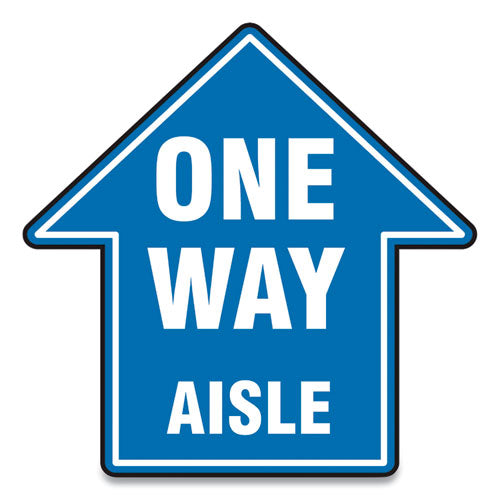 Accuform® wholesale. Slip-gard Social Distance Floor Signs, 12 X 12, "one Way Aisle", Blue, 25-pack. HSD Wholesale: Janitorial Supplies, Breakroom Supplies, Office Supplies.