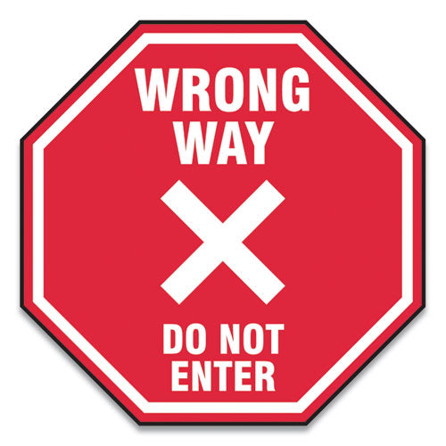 Accuform® wholesale. Slip-gard Social Distance Floor Signs, 12 X 12, "wrong Way Do Not Enter", Red, 25-pack. HSD Wholesale: Janitorial Supplies, Breakroom Supplies, Office Supplies.