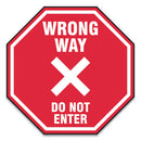 Accuform® wholesale. Slip-gard Social Distance Floor Signs, 17 X 17, "wrong Way Do Not Enter", Red, 25-pack. HSD Wholesale: Janitorial Supplies, Breakroom Supplies, Office Supplies.