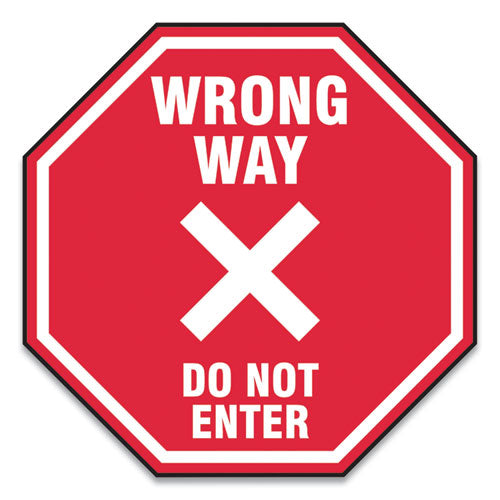 Accuform® wholesale. Slip-gard Social Distance Floor Signs, 17 X 17, "wrong Way Do Not Enter", Red, 25-pack. HSD Wholesale: Janitorial Supplies, Breakroom Supplies, Office Supplies.