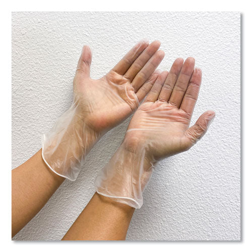 GN1 wholesale. Single Use Vinyl Glove, Clear, Small, 100-box, 10 Boxes-carton. HSD Wholesale: Janitorial Supplies, Breakroom Supplies, Office Supplies.