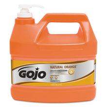 Load image into Gallery viewer, GOJO® wholesale. GOJO Natural Orange Smooth Hand Cleaner, Citrus Scent, 1 Gal Pump Dispenser, 4-carton. HSD Wholesale: Janitorial Supplies, Breakroom Supplies, Office Supplies.