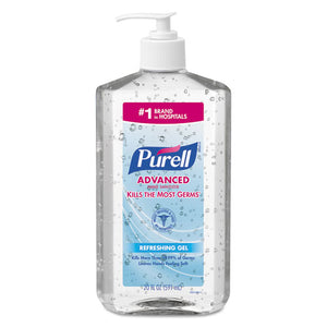 PURELL® wholesale. Purell Advanced Refreshing Gel Hand Sanitizer, Clean Scent, 20 Oz Pump Bottle. HSD Wholesale: Janitorial Supplies, Breakroom Supplies, Office Supplies.